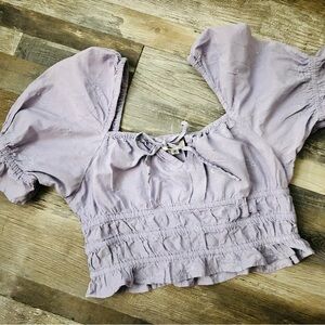 Lavender Puff Sleeve Top